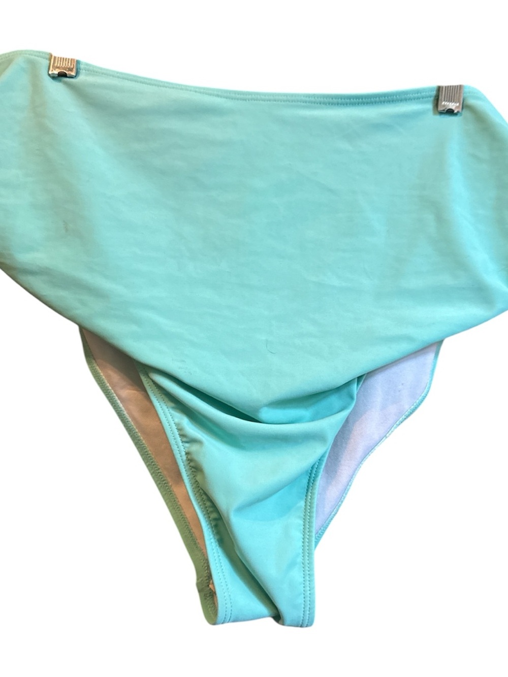 Dressfo Bikini Swim Bottoms Only Womens High Waist Sz XXL Green Turquoise